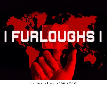 Furloughed Or Laid Off Employees Sent Home. Temporary Shutdown Causing Layoffs From Bad Economy Or Coronavirus - 3d Illustration