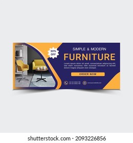 Furniture Facebook Cover Template Design