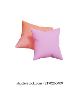 Furniture Pillow Icon, 3d Illustration