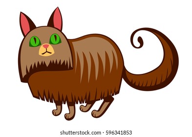 Furry Cat Stock Illustration 596341853 | Shutterstock