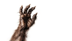 Furry Scary Monster  Werewolf Paw  3d Render Illustration