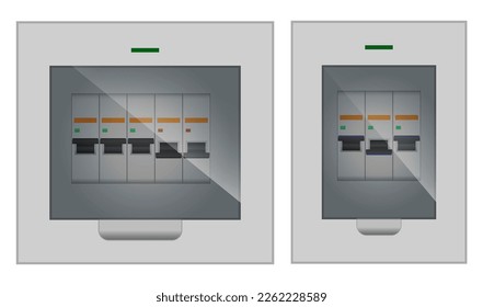 fuse box electrical switch panel mcb modular isolated - 3d illustration