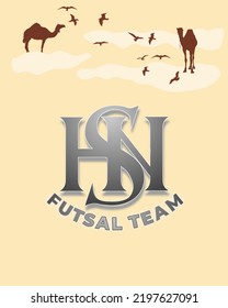 Futsal Team Logo Unique Background