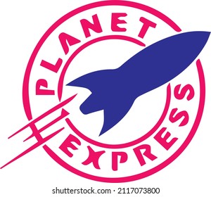 Esténcil del logotipo del Planeta Express de Futurama