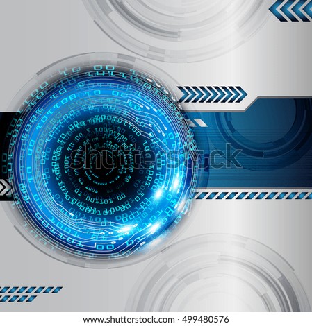future technology, blue eye light cyber security concept background, abstract hi speed digital data internet website. motion move speed blur. Hexagon pixel. eyeball
