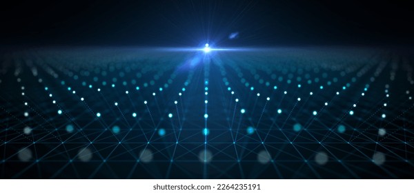 Futuristic abstract background concept. The network that transmits communication, complexity and data flow in the modern digital age.