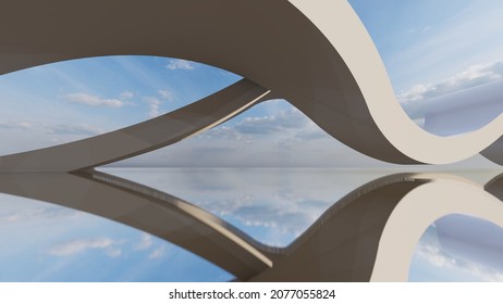 Futuristic Architecture Background 3d Render