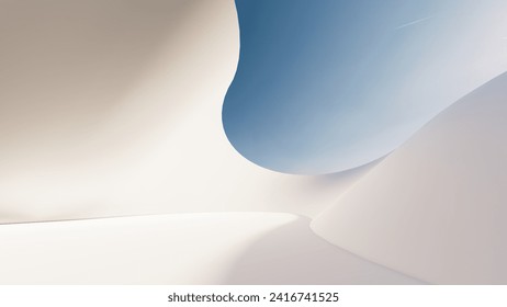 Futuristic architecture background 3d render