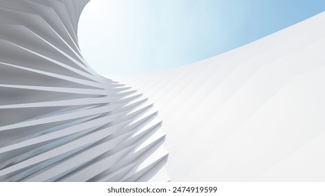 Futuristic architecture background 3d render