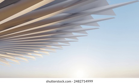 Futuristic architecture background 3d render