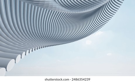 Futuristic architecture background 3d render