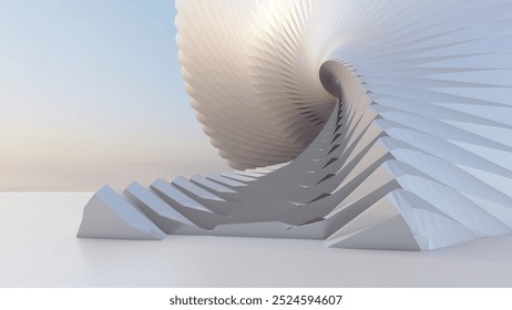 Futuristic architecture background 3d render