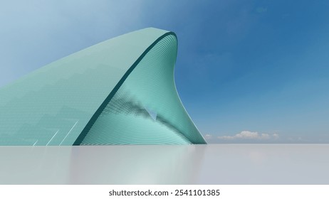 Futuristic architecture background 3d render