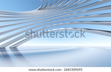 Futuristic architecture background 3d render