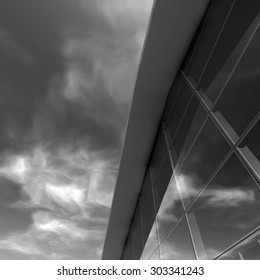 Futuristic architecture building. 3d rendering