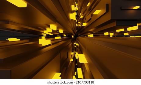 Futuristic Background Cubic Elements 3d Render Stock Illustration ...
