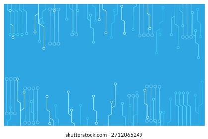 Futuristic Blue Electronic PCB Pattern Design