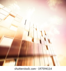 Futuristic building 3d rendering