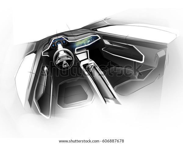 Futuristic car\
interior