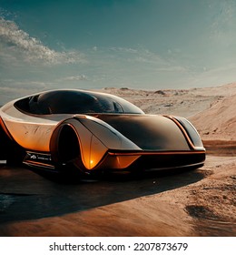 Futuristic Car Model Digital Art, Concept Art, 3D Render