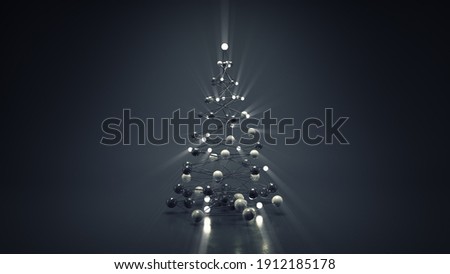 Futuristic christmas tree. 3D render illustration
 Stock photo © 
