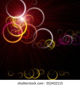 futuristic circle background design illustration with lights