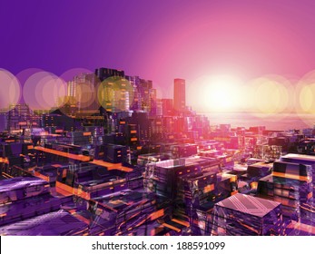 近未来都市 Cg の画像 写真素材 ベクター画像 Shutterstock