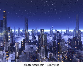 近未来都市 Cg のイラスト素材 画像 ベクター画像 Shutterstock
