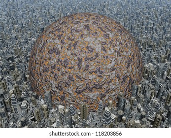 Futuristic City Computer generated 3D illustration