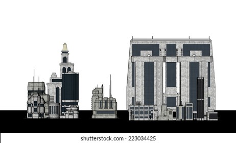 Futuristic cityscape