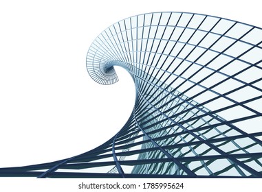 Futuristic construction. Abstract background. 3d rendering image