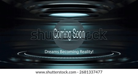 A Futuristic Countdown Display Banner, Unveiling a New Project and Generating Anticipation with Effective Marketing.