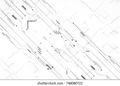 Futuristic Digital Circuit Lines Hi Tech Concept Background.