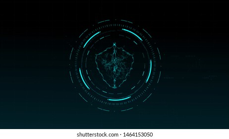 futuristic digital lock, computer lock system 