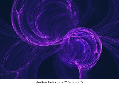 Futuristic dynamic neon 3d rendering. Blue and purple lightining in motion background