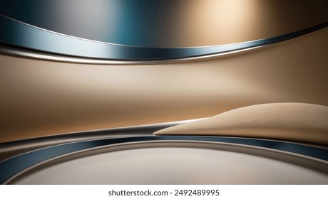 Futuristic Elegance. A High Resolution Metallic Organic Wallpaper Background