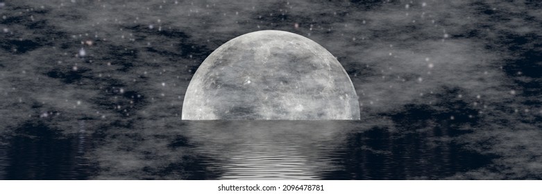 月 水面 のイラスト素材 画像 ベクター画像 Shutterstock