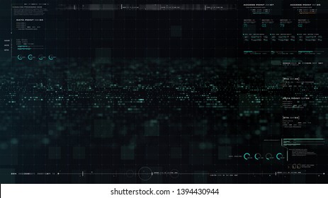 Futuristic Graphic User Interface Head Up Display With Digital Data Telemetry Information Display Template For Graphic Overlay