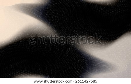 Futuristic Halftone Effect Background – Abstract Black Digital Texture with Curvy Lines and Modern Light Design