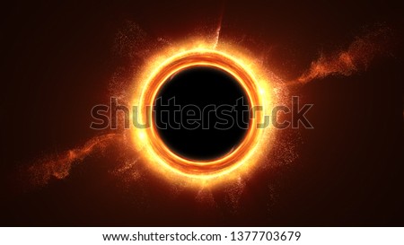 Futuristic head up display simulation of a Black Hole a region of space-time exhibiting such strong gravitational effects that nothing can escape