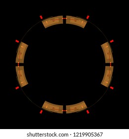 Futuristic hud interface element. Abstract geometric background. Graphic illustration of digital technology.