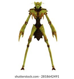 Futuristic insectoid alien creature design.