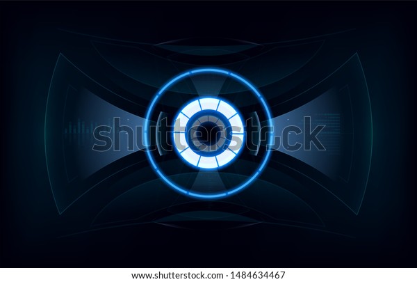 Futuristic interface\
screen design. Virtual reality technology display. Graphic concept\
for your\
design