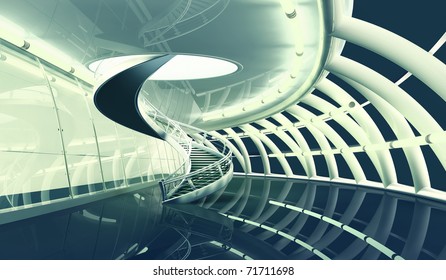 Futuristic Interior 3D Render