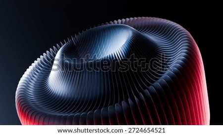 Futuristic metallic vortex ring background – dynamic abstract 3d render