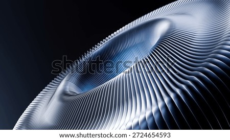 Futuristic metallic vortex ring background – dynamic abstract 3d render