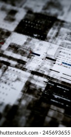 Futuristic metaverse, hi-tech digital data telemetry with encrypted numbers, display dynamic background for computer desktop screen display format