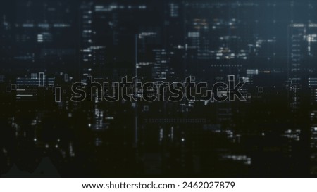 Futuristic metaverse, hi-tech digital data telemetry with encrypted numbers, display dynamic background for computer desktop screen display format