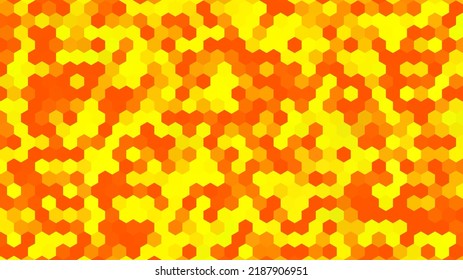 Futuristic   modern yellow orange hex pixel background  Hex pixel pattern background  Suitable for presentation  template  poster  backdrop  book cover  flyer  social media  backdrop  etc 