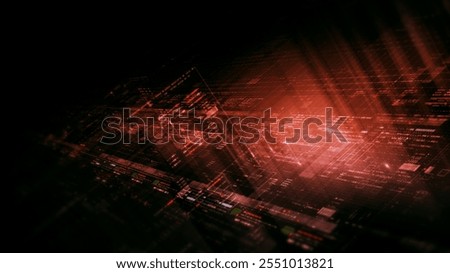 Futuristic network simulation blending AI, quantum physics, and deep learning, with a particle matrix analyzing data in a sleek, HUD-style interface